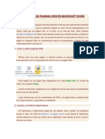 Creacion de Paginas Web en Microsoft Word