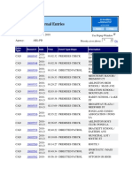 Police Journal Entries: Entry Type Record # Date Time Event Type/Dispo Information