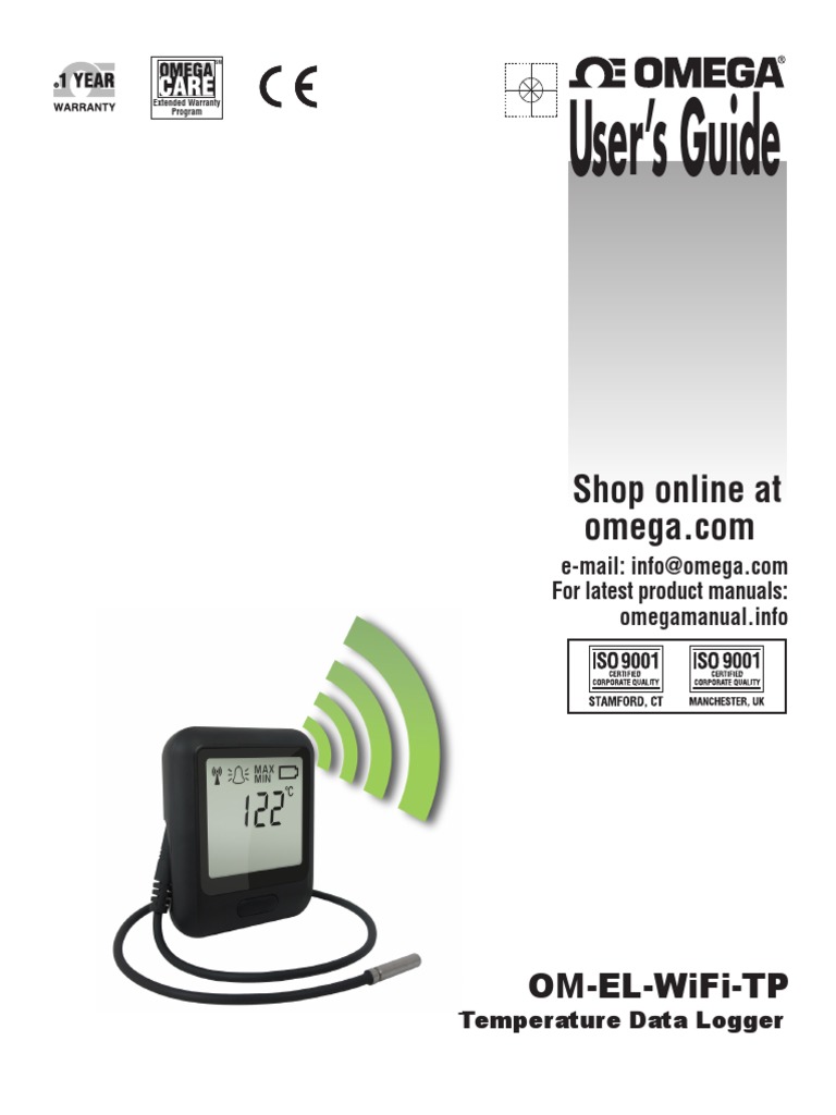 Comprehensive Guide to the OMELWiFiTP WiFi Temperature and Humidity Data Logging Sensor PDF