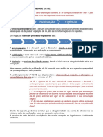 Início e tempo de obrigatoriedade da lei