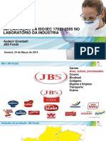 ISO 17025 No Laboratório Da Industria de Alimentos