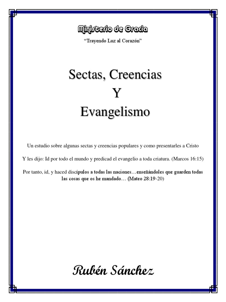 Evangelismo a Sectas y Creencias Populares | PDF | La Iglesia de ...