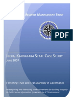 IRMT Case Study India Karnataka State