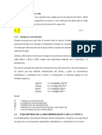 Relación de relieves (Rr) y tiempo de concentración en cuencas hidrográficas