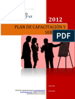 Plan de Capacitación y Servicios 2012 Operación