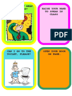Classroom Language Flashcards Set 1