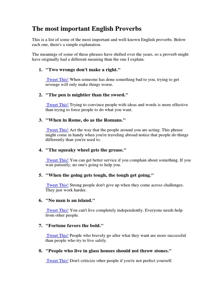 POPULAR PROVERBS IN ENGLISH YOUR COMPREHENSIVE GUIDE intelligence overview