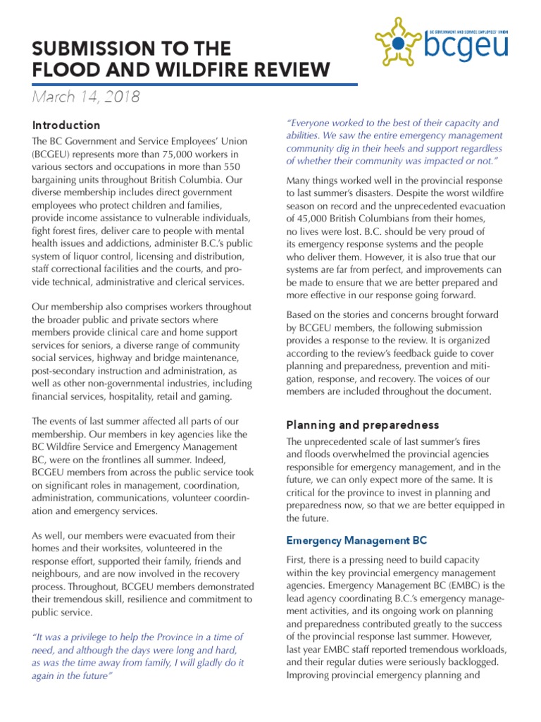 Enhancing BC Emergency Management | PDF | Emergency Management | Wildfire