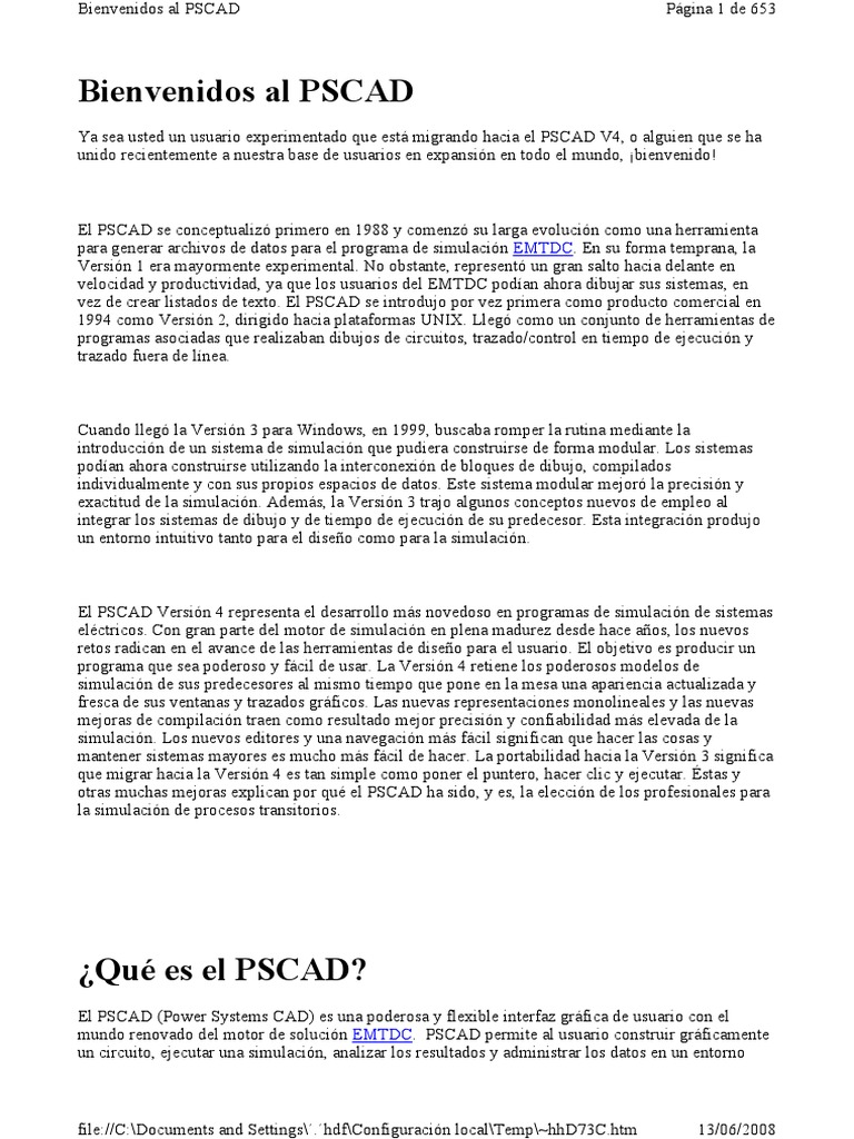 Manual Pscad - Español PDF | PDF | Archivo de computadora | Transformador
