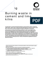 Friends of The Earth - Burning Waste in Cement and Lime Kilns (Refused Derived Fuel)