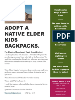 adopt a native elder kids backpacks