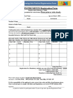 SOLO INSTRUMENTS Registration Form: North York Music & Performing Arts Festival Registration Form