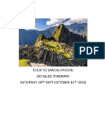 Peru Itinerary
