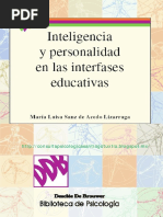 Inteligencia y Personalidad en Las Interfases Educativas - María Luisa Sanz PDF