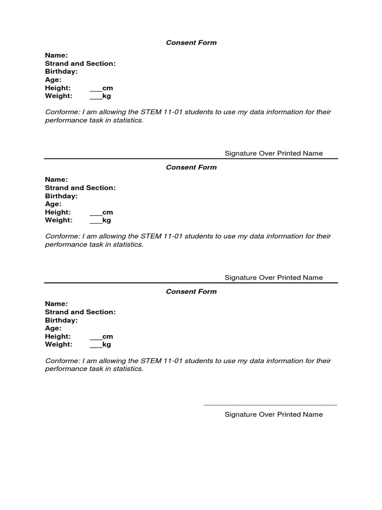 STEM 11-01 Data Consent Form | PDF