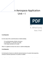 Unit I - Materials in Aerospace Applications