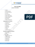 English Language & Comprehension CLAT Syllabus