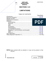 SECTION 1-01 Limitations: Airplane Operations Manual