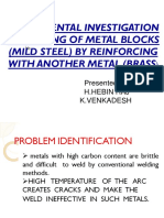 Experimental Investigation On Joining of Metal Blocks by HEBIN RAJ H