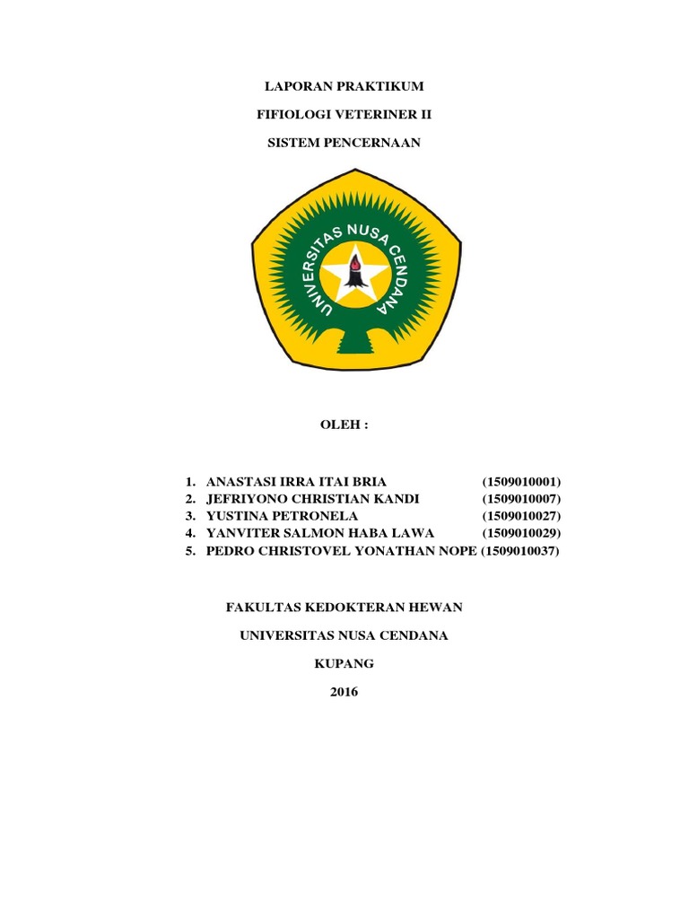 LAPORAN PRAKTIKUM Sistem Pencernaan | PDF