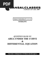 Differential Equation and Area Under Curve WA