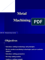 Metal Machining: ME 482 - Manufacturing Systems