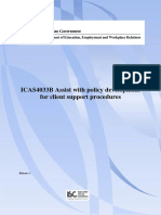 ICAS4033B Assist With Policy Development For Client Support Procedures