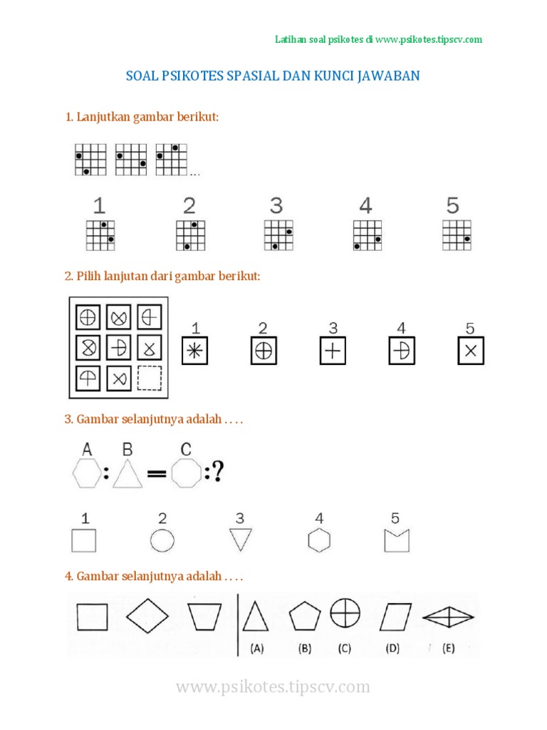 Soal Psikotes Spasial PDF