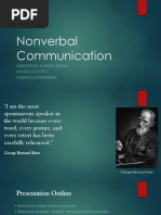 Nonverbal Communication: Submitted By: Santosh Sahani SCH NO: 141117017 Chemical Engineering