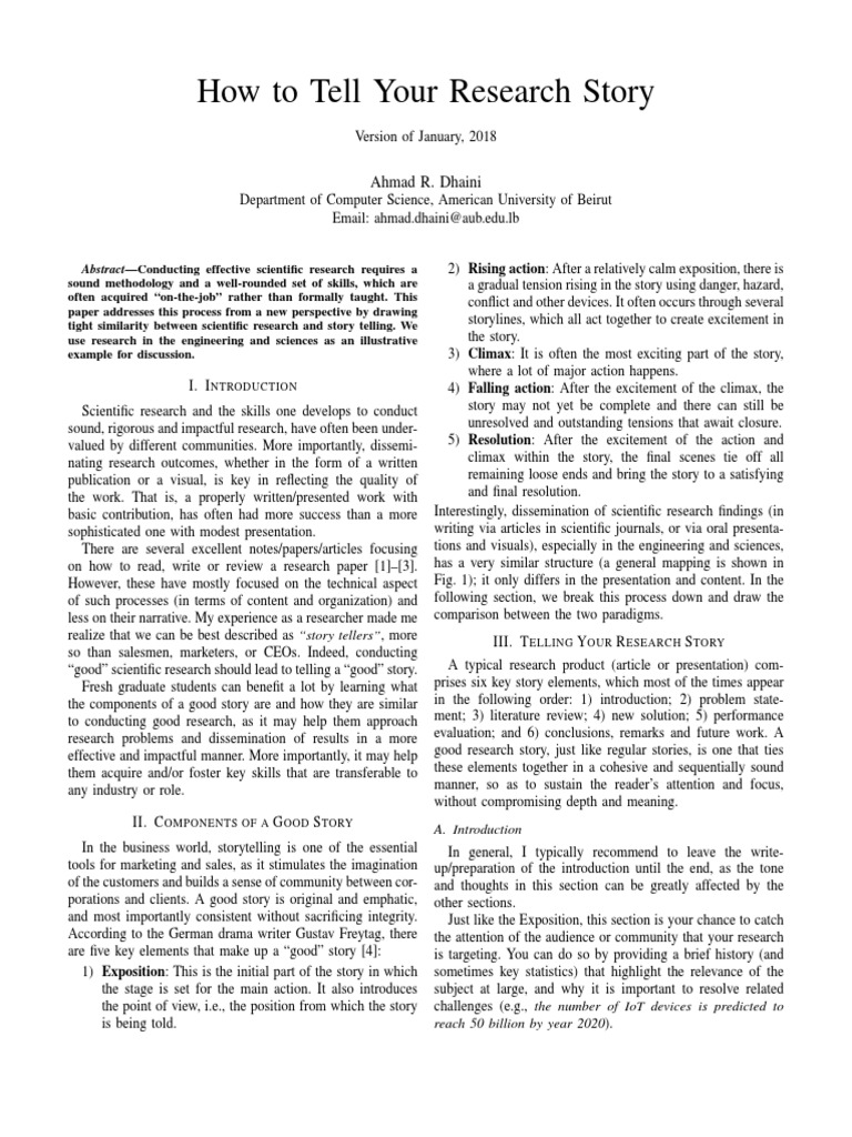 Research Storytelling Guide | PDF | Storytelling | Science