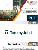 Tommy John: Product and Industry Feasibility Analysis in Launching a Consumer Products Company