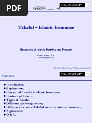 Takaful Islamic Insurance Islamic Banking And Finance Insurance