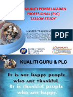 Komuniti Pembelajaran Profesional (PLC) Lesson Study': Master Trainer Kebangsaan PLC