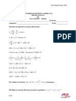 Primer Examen Parcial de Ecuaciones Diferenciales 2018-01