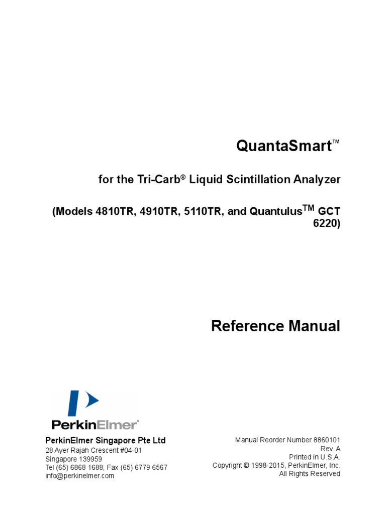Liquid Scintillation Analyzer - Quanta Smart - Reference Manual ...