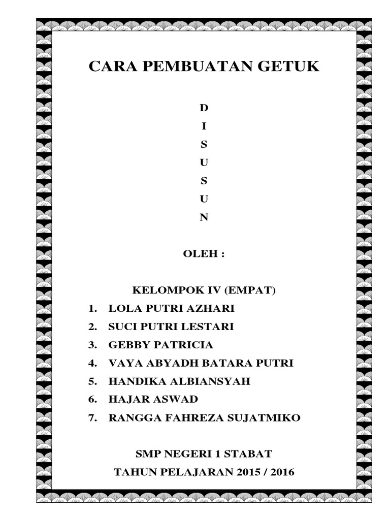 Cara Pembuatan Getuk | PDF