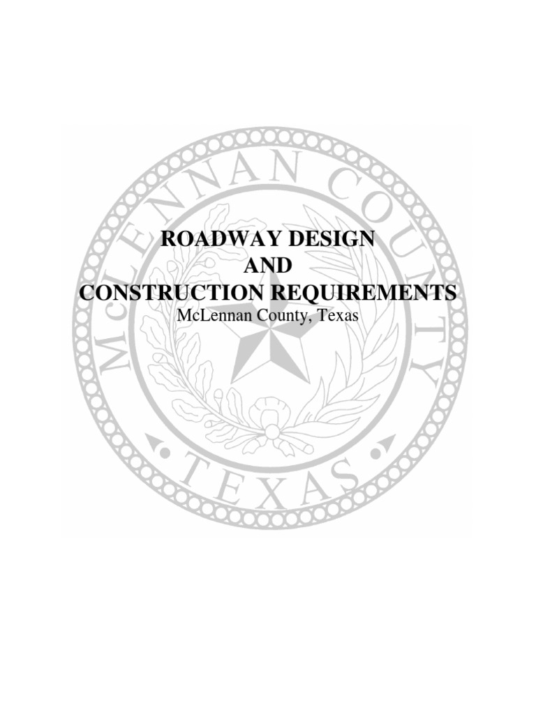 Road Requirements PDF PDF Street Road
