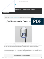 ¿Qué Resistencia Poner A Un LED - PDF