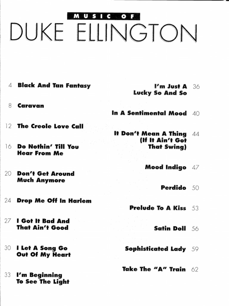 Duke Ellington Songbook PDF | PDF