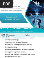 Strategic and Operational Planning: Ip Ceit Inictel-Uni