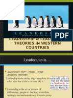 Leadership & Leadership Theories in Western Countries