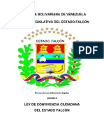 LEY DE CONVIVENCIA CIUDADANA DEL ESTADO FALCÓN 