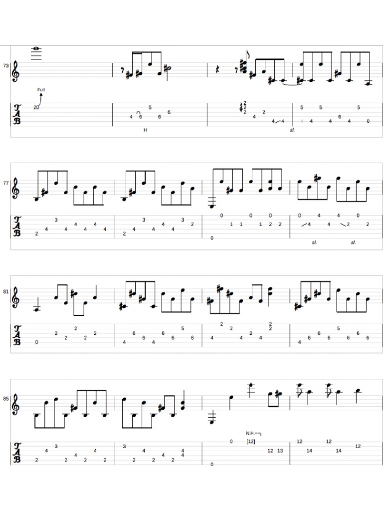 While My Guitar Gently Weeps 6 Lead Guitar Tab PDF
