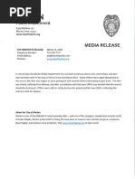 Marion Police Department Press Release