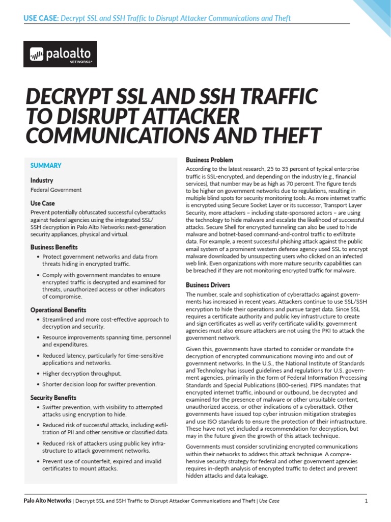 Decrypt SSL and SSH Traffic | PDF | Transport Layer Security | Proxy Server