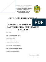 Monografia de Causas de Formacion de Pliegues y Fallas