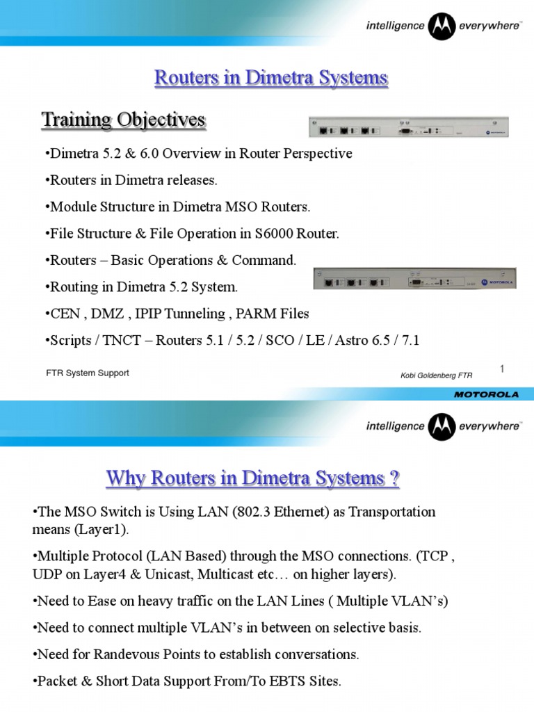 Dimetra System Router Overview | PDF | Router (Computing) | Internet ...