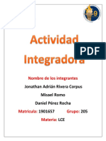 Actividad Integradora de Lce