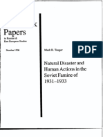 Tauger Natural Disaster and Human Actions in The Soviet Famine of 1931 33