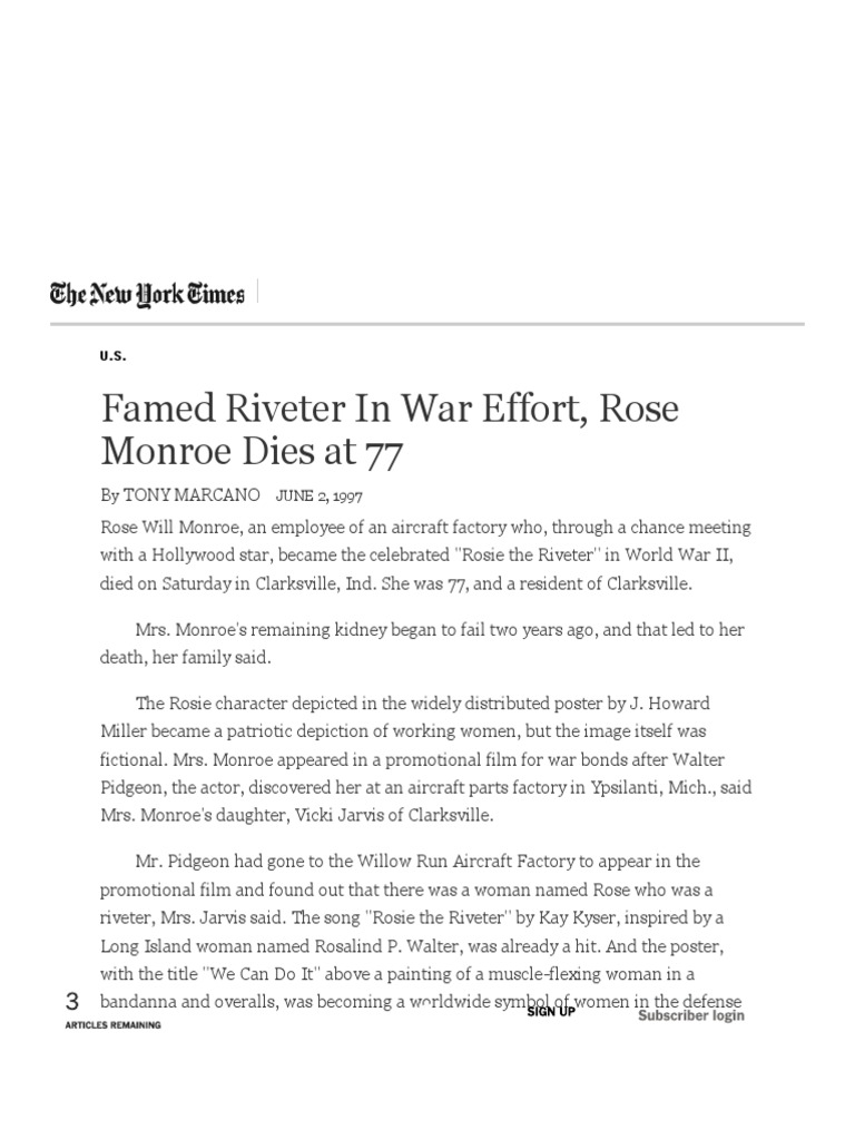 Rose Monroe Article PDF PDF
